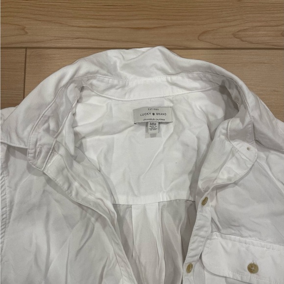 lucky brand white flowy button up - Picture 4 of 4